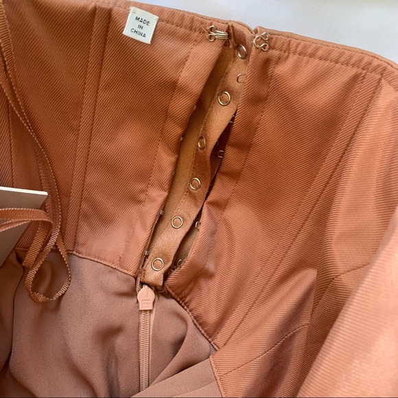 A.L.C. Roya Twist Waist Strapless Dress, in Rose - Picture 14 of 16